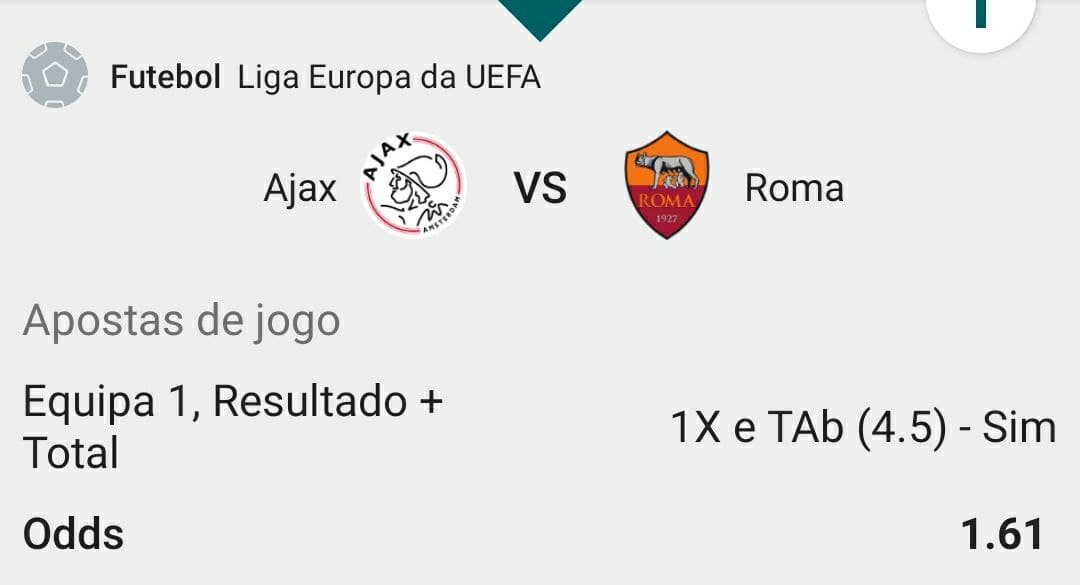 pesquisa no google por "palpite Ajax Roma"